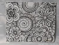 Front view of mandala pattern canvas board