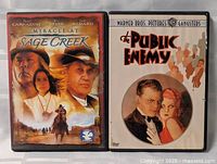 Front view of both DVD cases: Miracle At Sage Creek and The Public Enemy