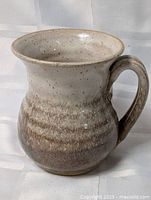 Full view of stoneware mug front