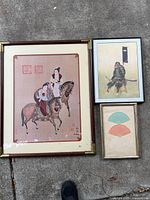 Overview of the three framed prints