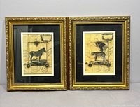 Both framed prints side by side showing frames and matting