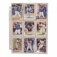 Nine Vladimir Guerrero Jr. baseball cards in 9-pocket sleeve