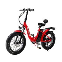 Stock image of complete red Daymak Max S folding fat-tire e-bike