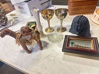 All items arranged on tabletop