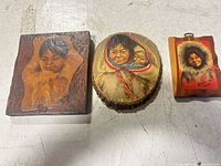 All three plaques side by side for scale and comparison