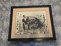 Front view of framed jazz print