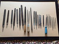 All files and rasps laid out for overview