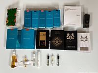 Overall layout of all perfume samples and decants
