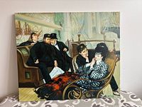 Front view of entire unframed painting on canvas