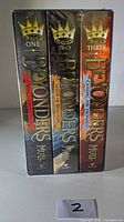 Front view of sealed boxed set showing spines and titles