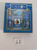 Front of sealed Calgon Morning Glory bath set showing contents and volumes