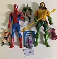 Group shot showing all six figures for scale and condition