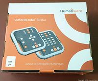 Retail box displaying VictorReader Stratus branding