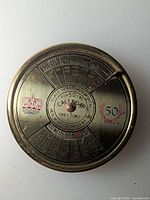 Front view showing full calendar face and graphics