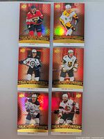 All six Tim Hortons True North Heroes red foil cards displayed front-side