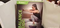 Front of box showing URBNFit balance disc