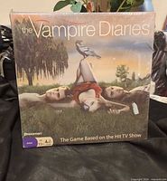 Front of sealed The Vampire Diaries board game box