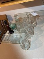 Group shot of all glassware on countertop