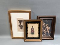 Group shot of three framed prints