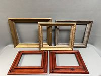 Front view of all five frames