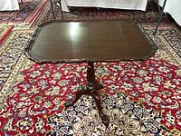 Full view of table top and base