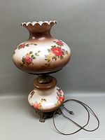 Full view of lamp showing both globes and cord