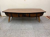 Full view of coffee table front and side