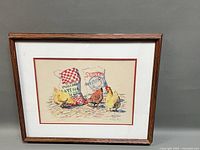 Full view of framed lithograph