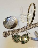 Group view of all five sterling jewellery pieces
