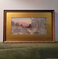 Frontal view of framed picture