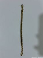 Full view of 8" woven gold bracelet