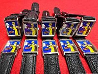 All 10 watches face up showing Dick Tracy graphics