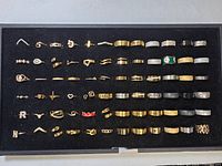 Full view of tray showing all rings