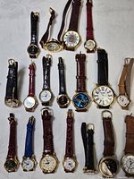 All wrist watches laid out for overview
