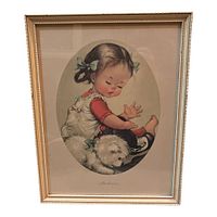 Front view of framed print showing entire artwork, mat and frame