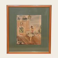 Framed print full view on white background