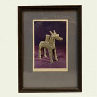 Front view of framed photographic print