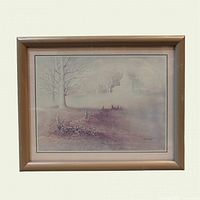 front view showing full framed artwork