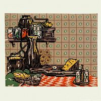 Front view of entire needlepoint panel