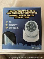 Front of Olympia wireless motion sensor security light box