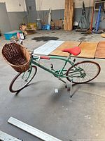 Full view of Bianchi Milano bicycle with basket