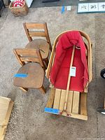 Sled and two chairs overview