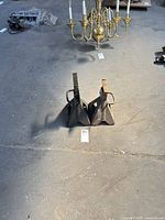 Front view of both jack stands showing overall form and labels