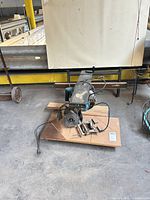 Full view of Ryobi radial arm saw on board