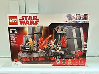 Front of sealed LEGO Star Wars Snoke's Throne Room set 75216 box