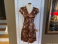 Full front view of dress on mannequin