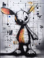 Front view of the painting showing entire artwork