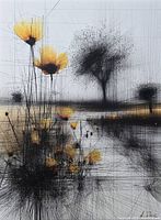 Front view of Woven from Lines #2 showing full composition