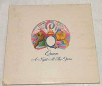 Front cover of Queen A Night at the Opera LP showing crest artwork