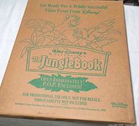 Full view of sealed Jungle Book promotional display box with printed text and graphics